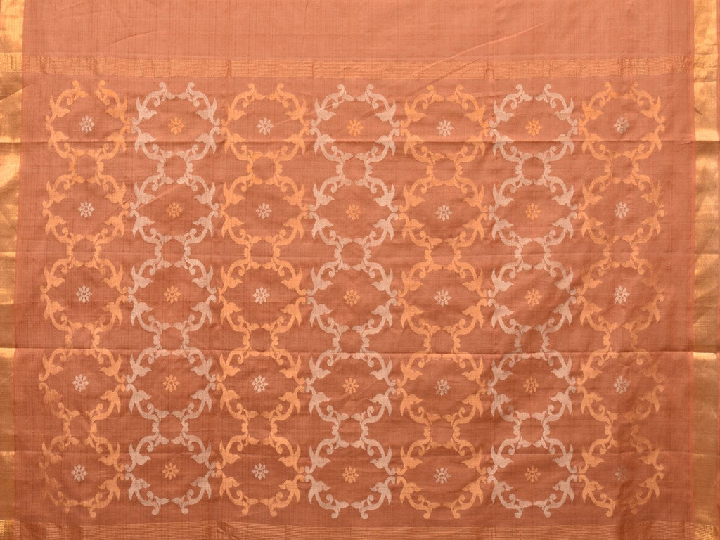 Cream Uppada Cotton Handloom Saree with Grill Pallu Design u2001