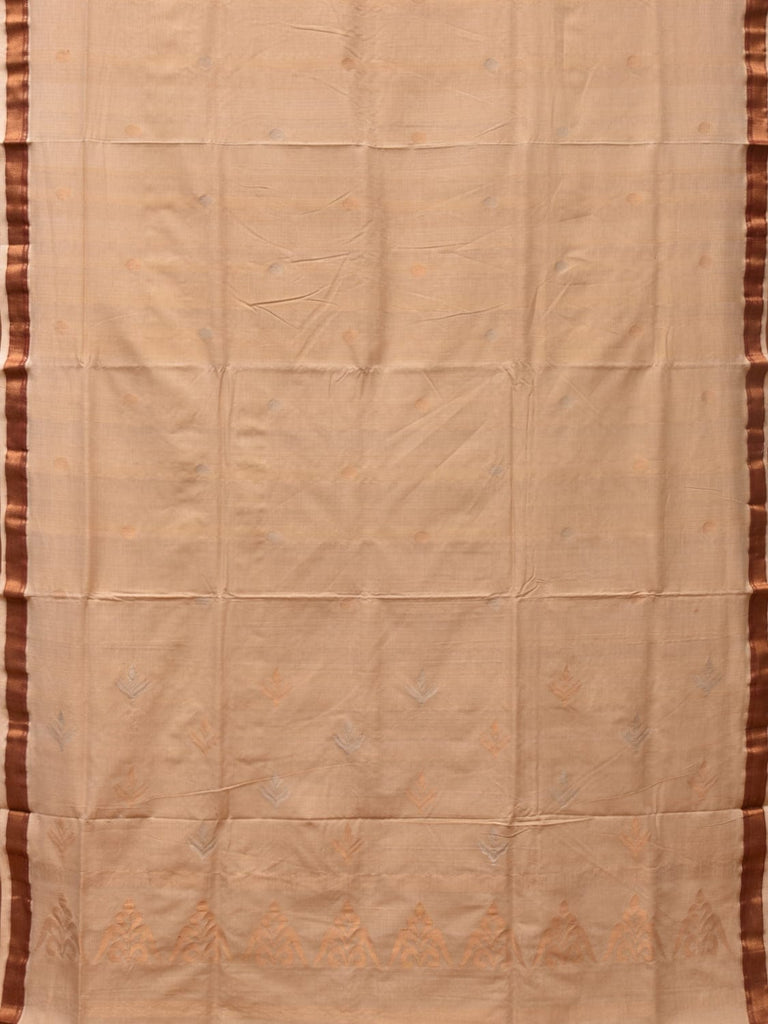 Cream Uppada Cotton Handloom Saree with Pallu Design u2127