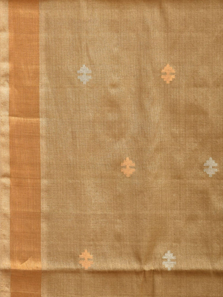 Cream Uppada Cotton Tussar Handloom Saree with Jamdani Pallu Design u2214
