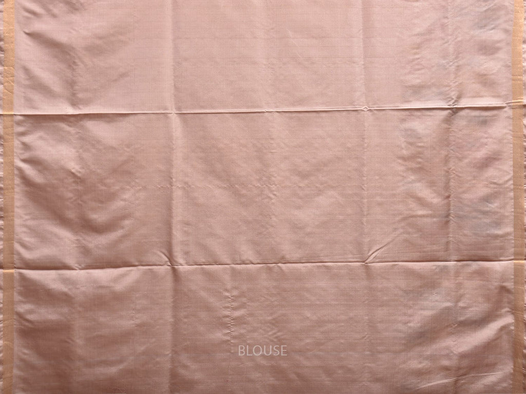 Cream Uppada Silk Handloom Saree with One Side Peacocks Border Design u2301