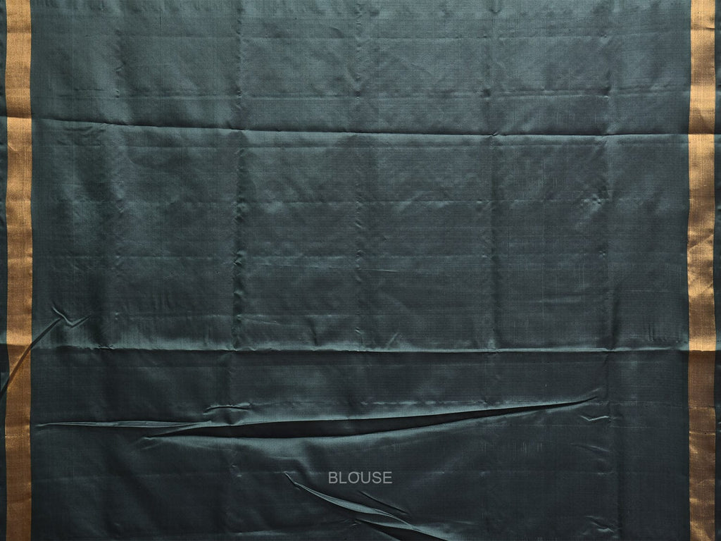 Dark Green Uppada Silk Handloom Saree with Jamdani Pallu Design u2374