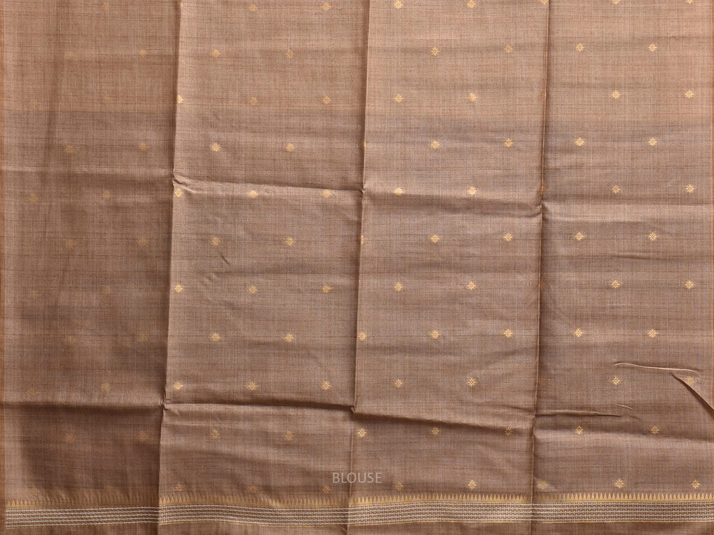 Fawn Dhakai Jamdani Cotton Viscose Saree with Buta and Painting Pallu Design dj0155