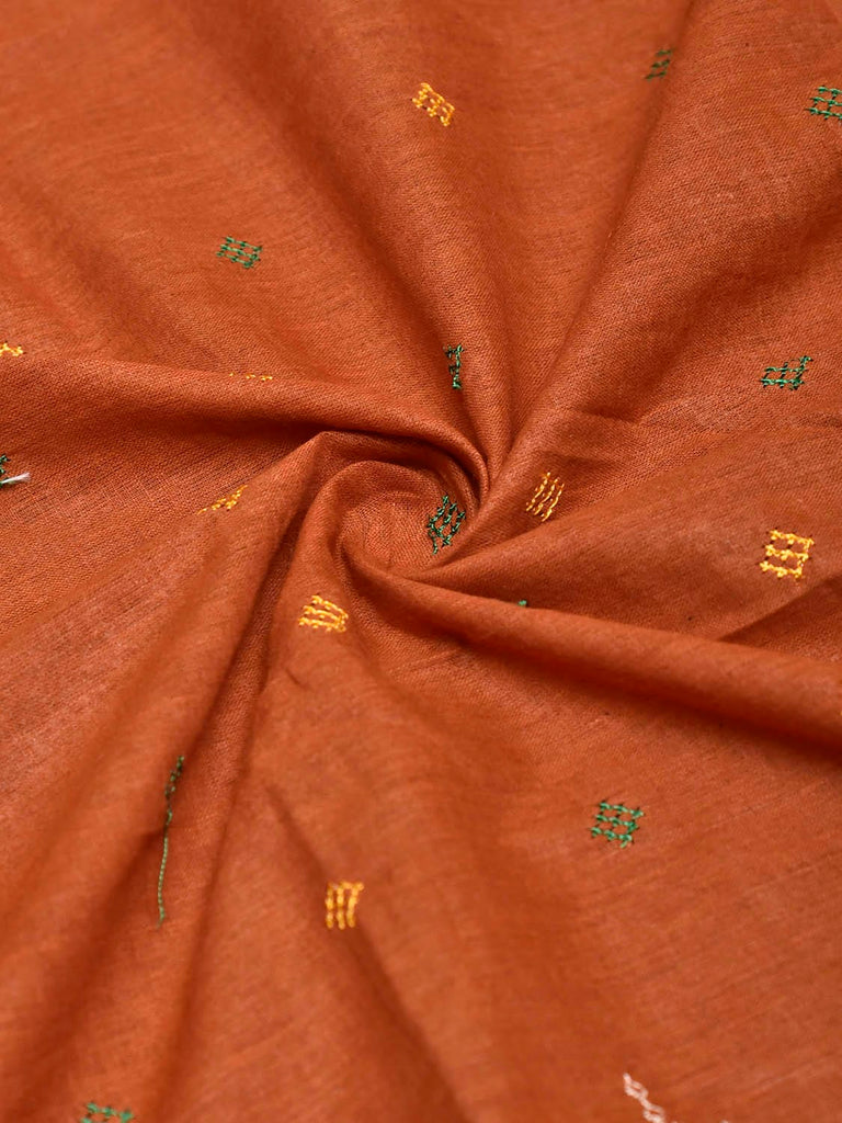 Fawn Kasuti Khadi Cotton Blouse with Peacock Design Length 1mt Width 44 Inches BL0156