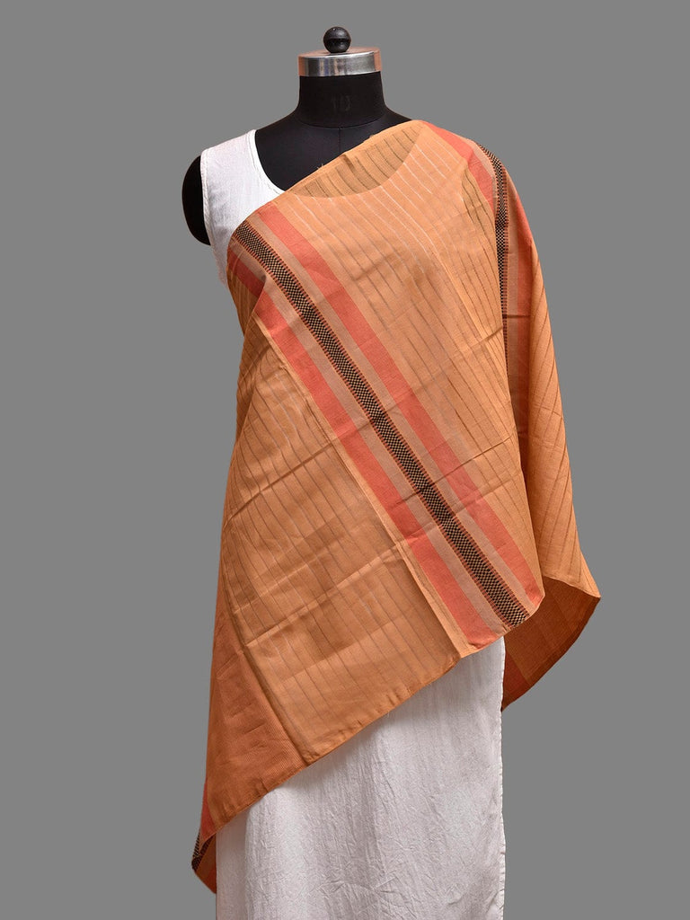 Fawn Mangalgiri Cotton Handloom Stole with Strips Design ds3903