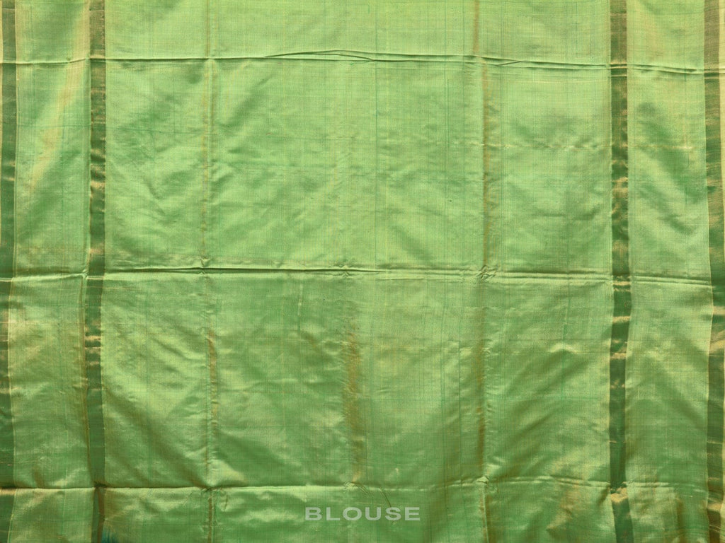 Green and Olive Uppada Silk Handloom Saree with All Over Design u2049