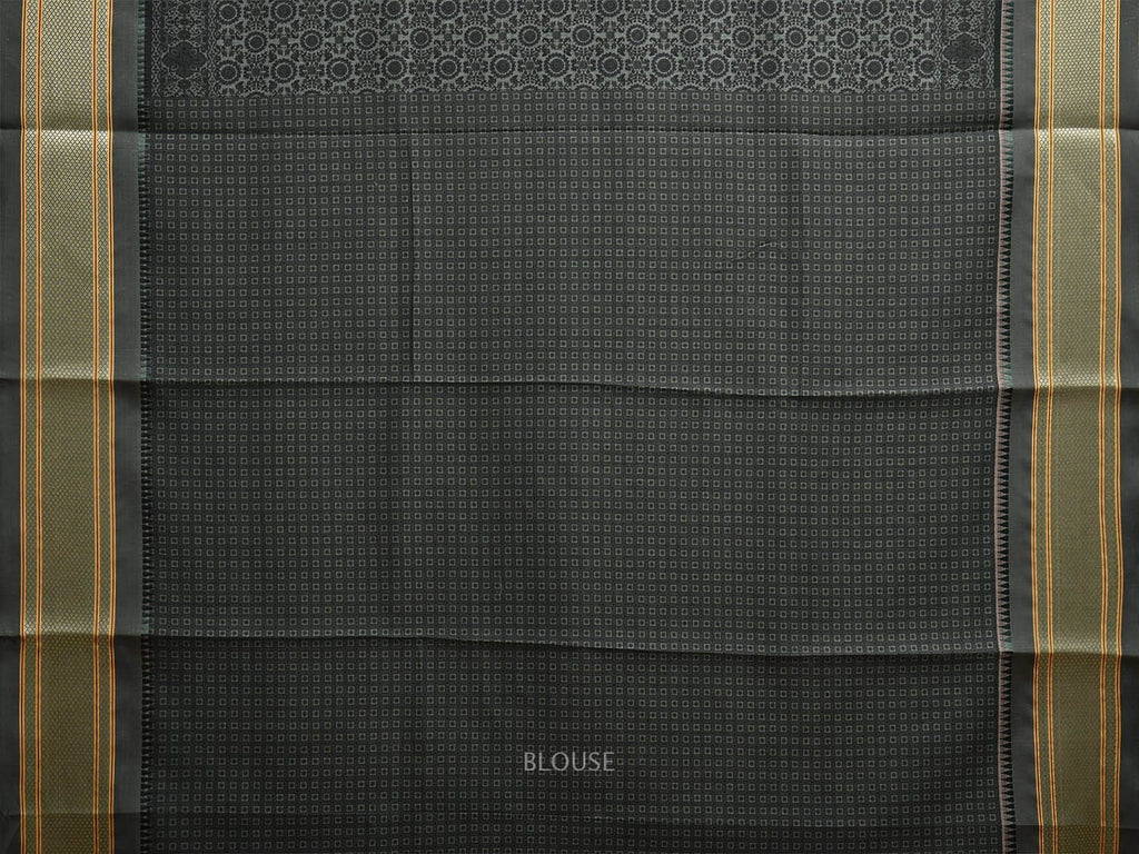 Green Bamboo Cotton Saree with Digital Print Design bc0719