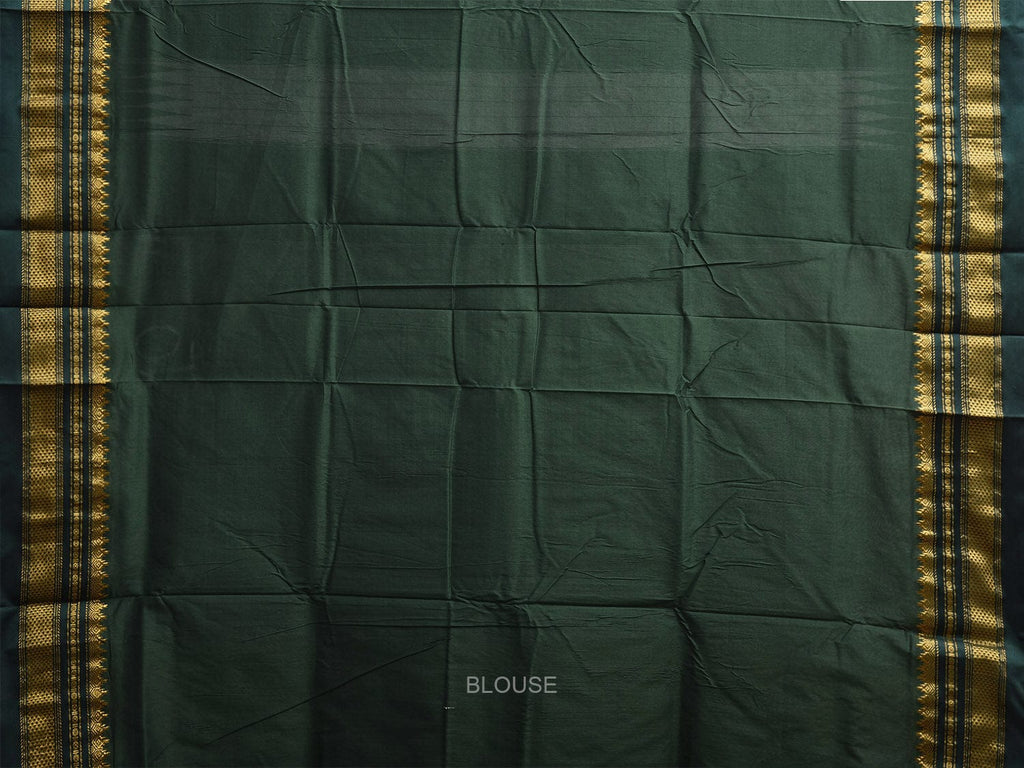 Green ilkal Viscose Silk Saree with Checks and Contrast Teni Tope Kammi Pallu Design il0018