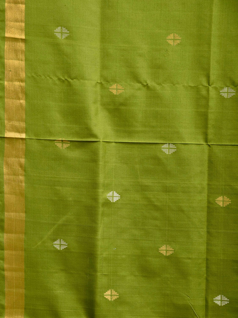 Green Uppada Silk Handloom Saree with Mango Pallu Design u2467