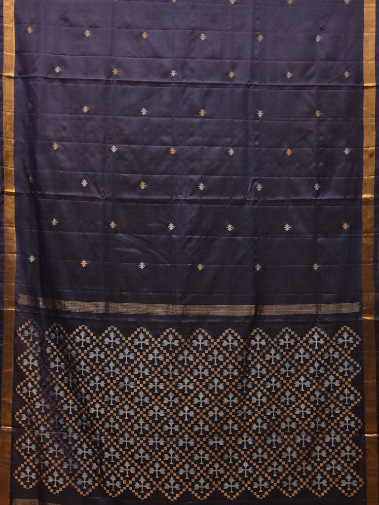 Grey Uppada Silk Handloom Saree with Jamdani Pallu Design u1994