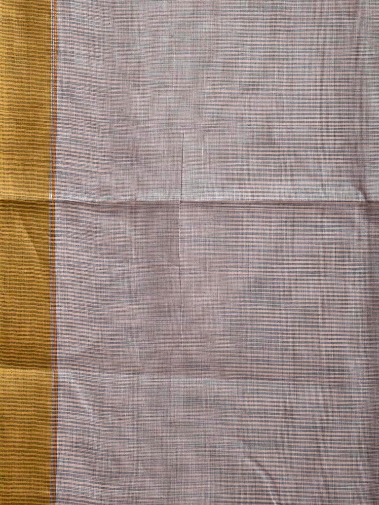Grey Venkatagiri Cotton Saree with Body Strips Design No Blouse v0139