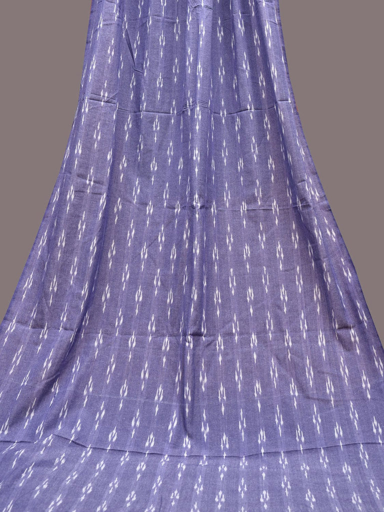 Lavender Ikat Cotton Handloom 2.5mts Fabric with All Over Buta Design f0265