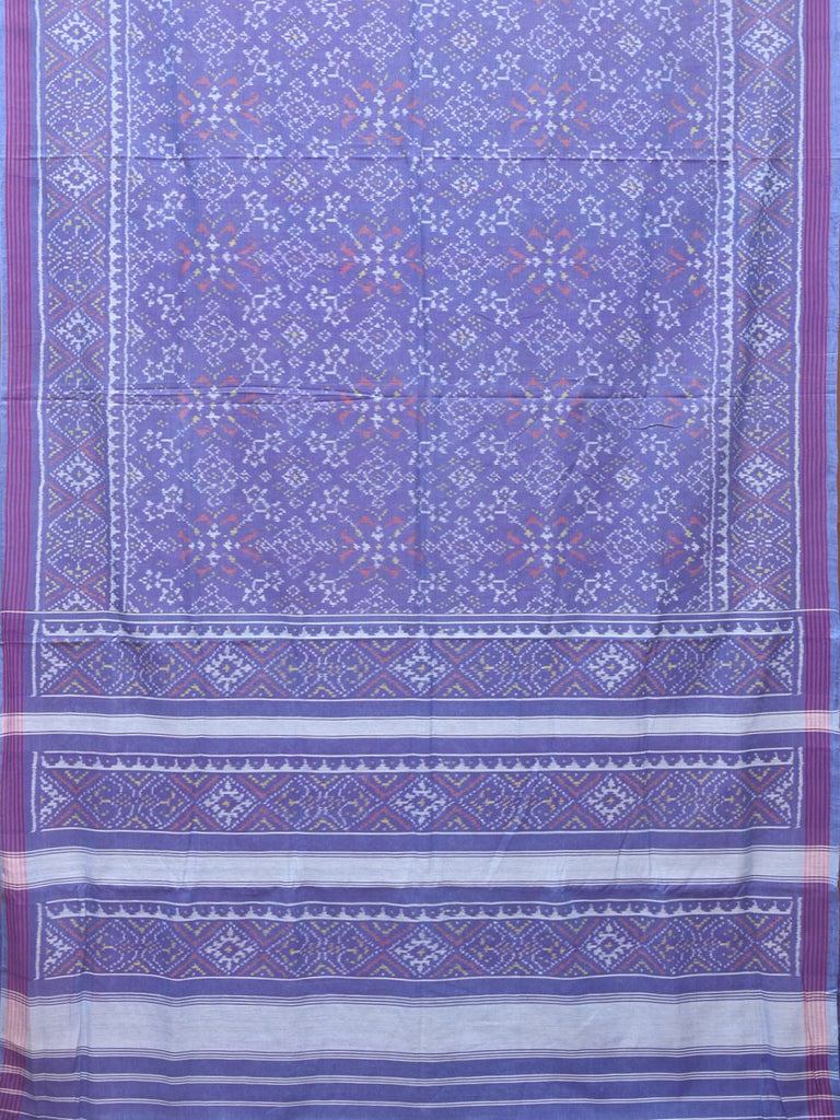 Lavender Ikat Cotton Handloom Saree with All Over Design i0772