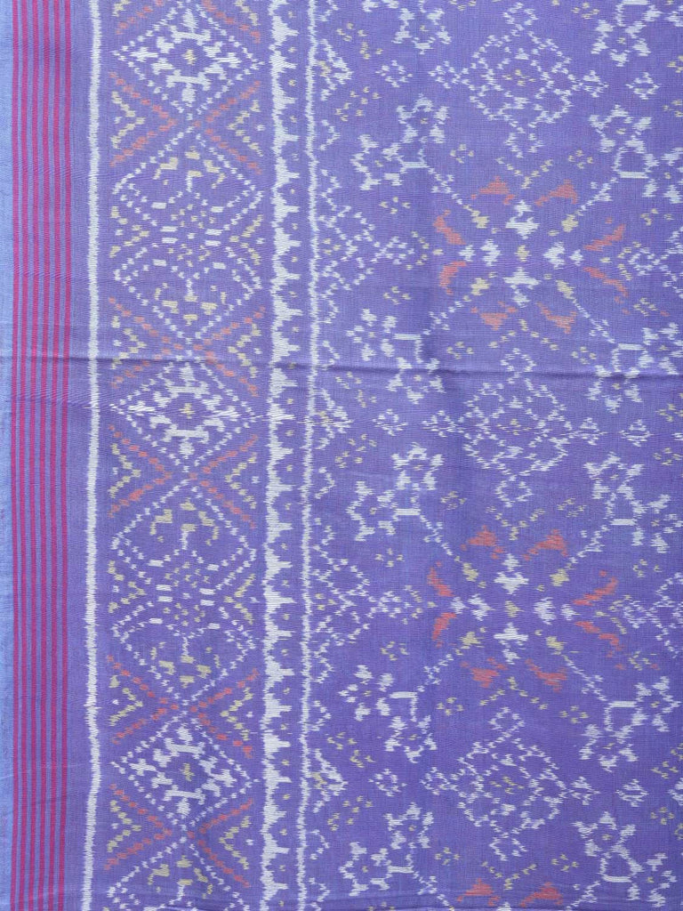 Lavender Ikat Cotton Handloom Saree with All Over Design i0772