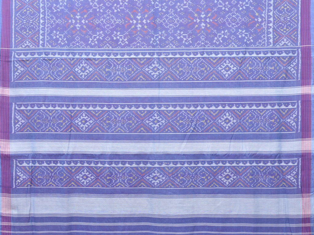 Lavender Ikat Cotton Handloom Saree with All Over Design i0772