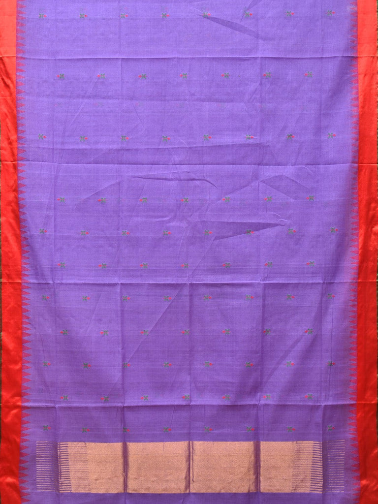 Lavender Khadi Cotton Handloom Saree with Jamdani Body Buta Design kh0628