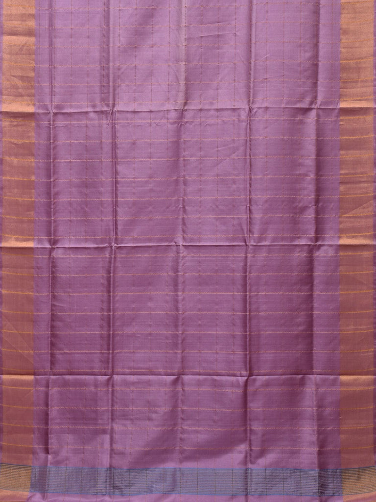 Lavender Uppada Silk Handloom Saree with Checks Design u2141