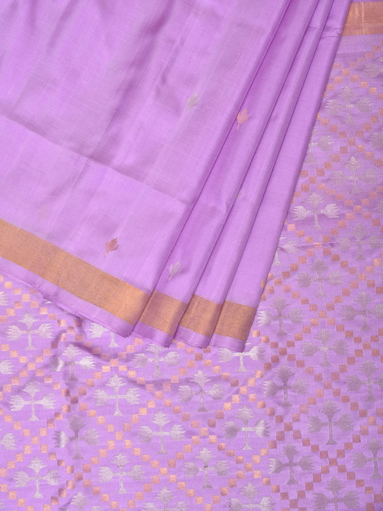 Lavender Uppada Silk Handloom Saree with Jamdani Pallu Design u2031
