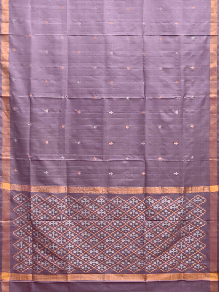 Lavender Uppada Silk Handloom Saree with Jamdani Pallu Design u2486