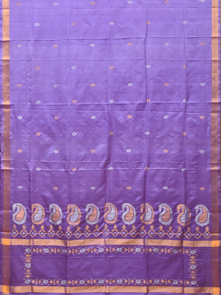 Lavender Uppada Silk Handloom Saree with Mango Pallu Design u2062