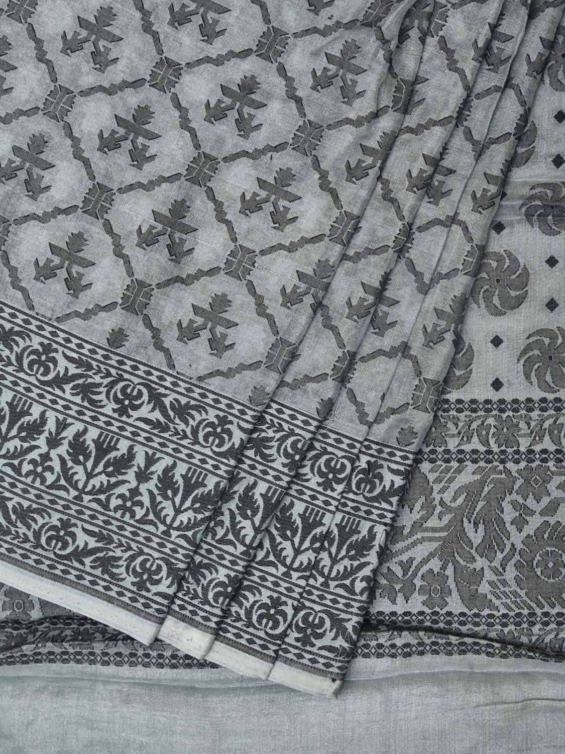 Grey Jaala Gopalpur Tussar Silk Saree