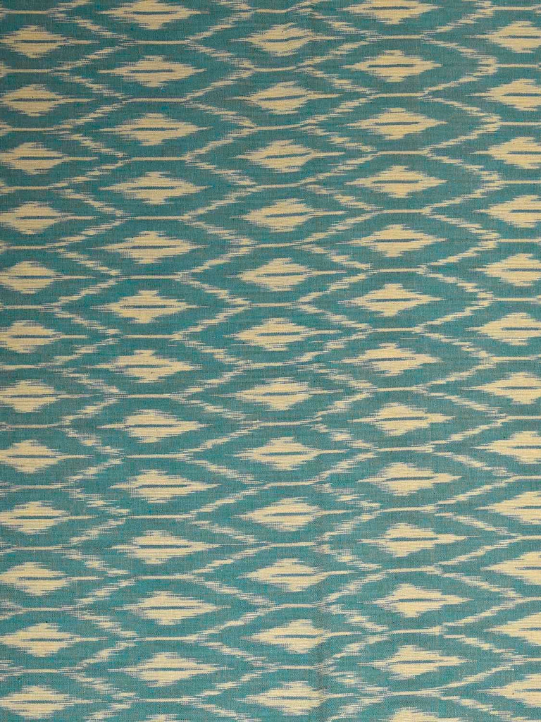 Light Blue Pochampally Ikat Cotton Handloom Blouse with Grill Design Length 1mt Width 44 Inches BL0166