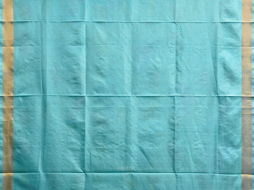 Light Blue Uppada Silk Handloom Saree with All Over Crane and Floral Design u2494