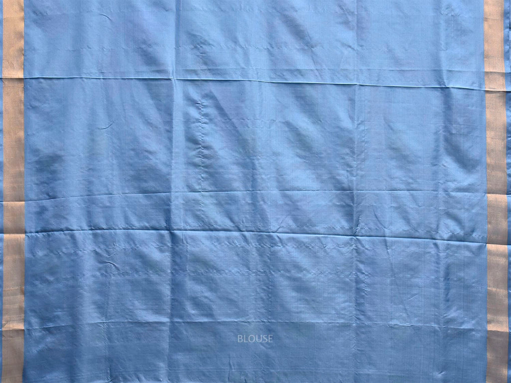 Light Blue Uppada Silk Handloom Saree with All Over Lotus and Birds Design u2470