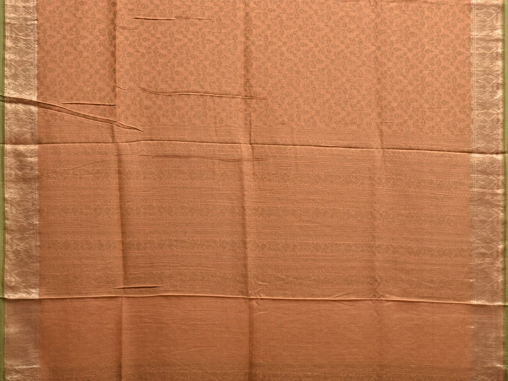 Light Fawn Banaras Cut Work Cotton Saree with Jamdani Design b0306