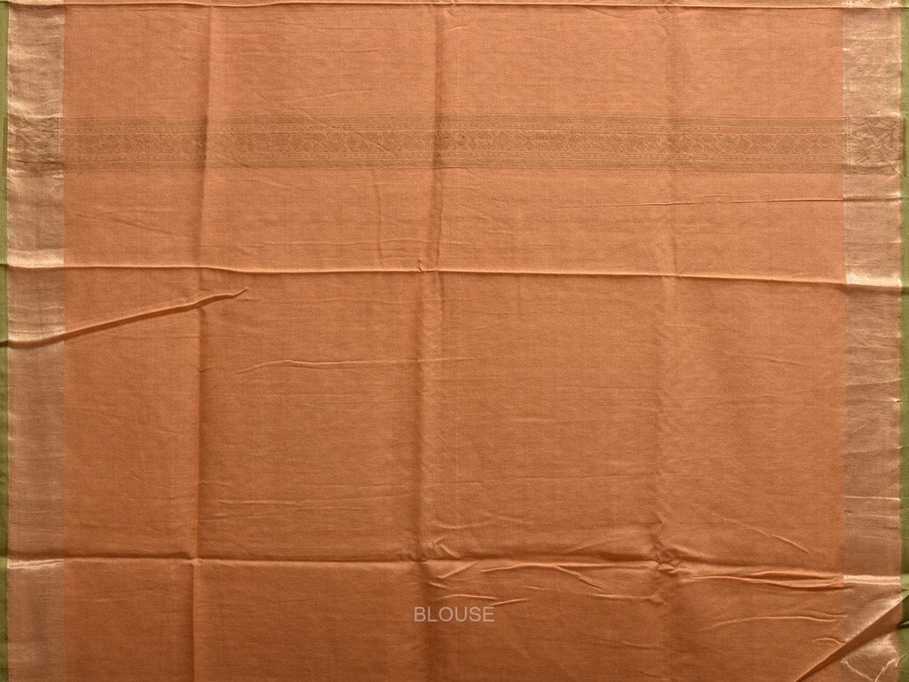 Light Fawn Banaras Cut Work Cotton Saree with Jamdani Design b0306