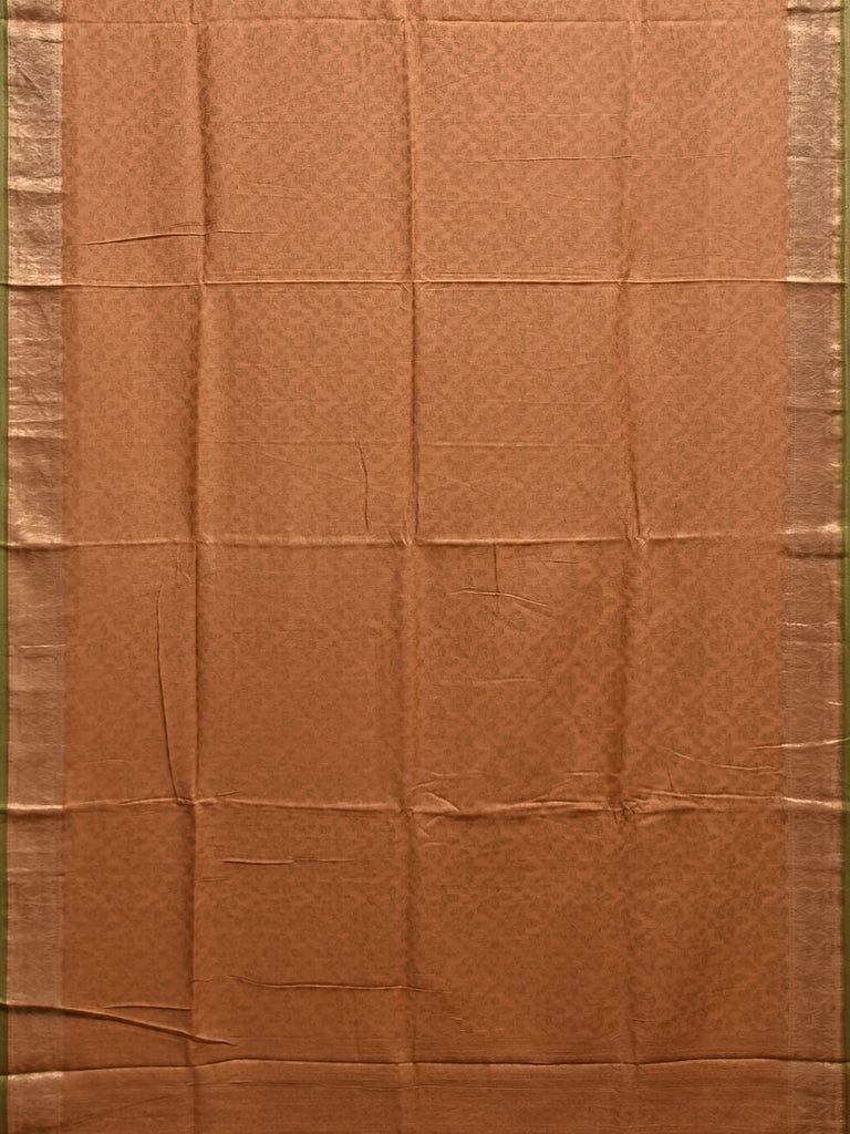 Light Fawn Banaras Cut Work Cotton Saree with Jamdani Design b0306