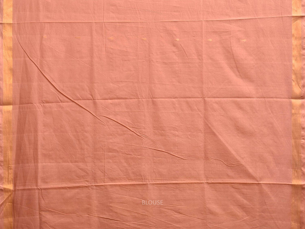 Light Fawn Uppada Cotton Handloom Saree with Aashavali Pallu Design u2488