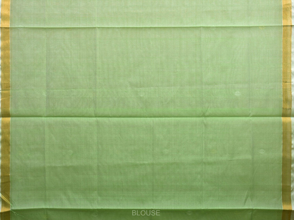 Light Green Uppada Cotton Silk Handloom Saree with Mango Pallu Design u2258