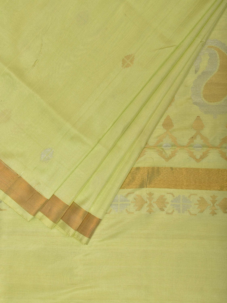 Light Green Uppada Silk Handloom Saree with Mango Pallu Design u2321