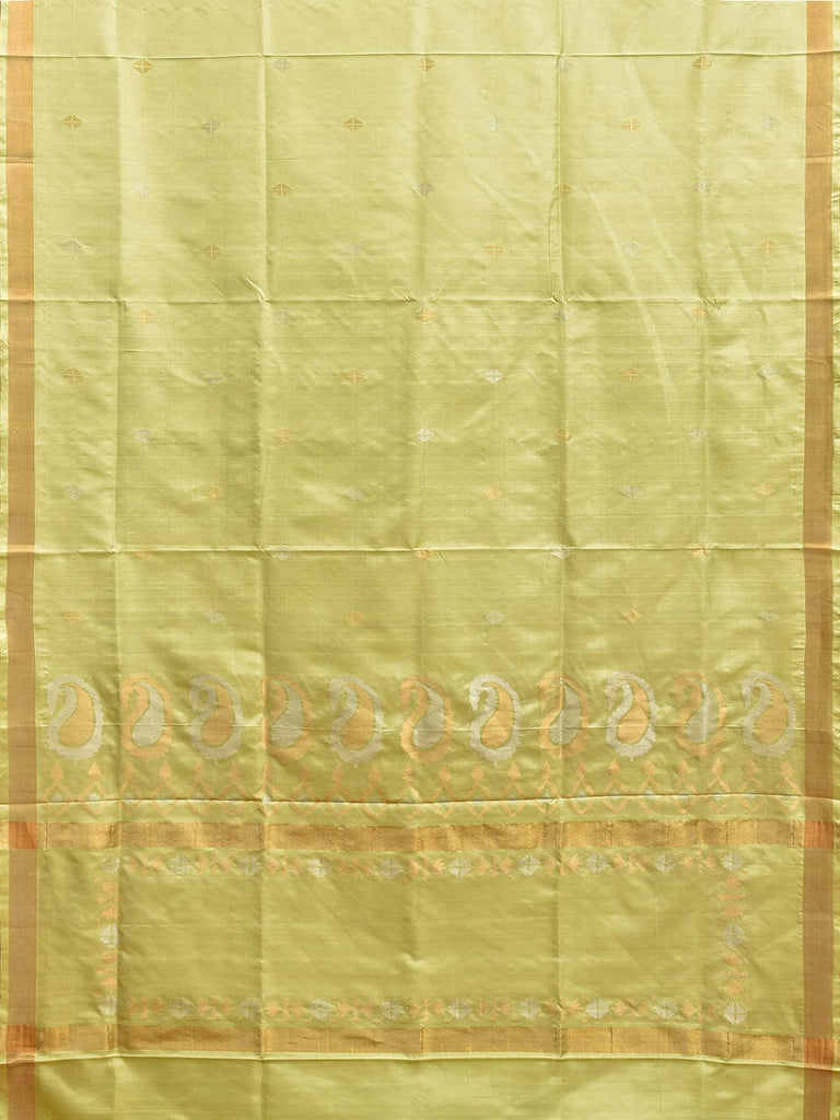Light Green Uppada Silk Handloom Saree with Mango Pallu Design u2321