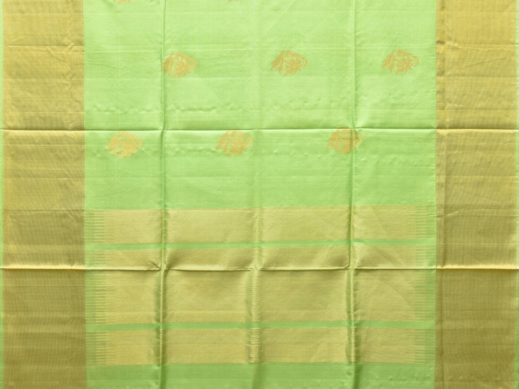 Light Green Uppada Silk Handloom Saree with Nilamabri Buta Design u2171