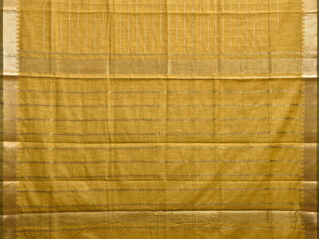 Light Olive Mangalgiri Cotton Viscose Saree with Checks Design mn0137