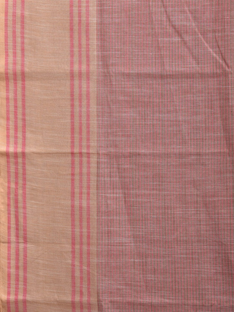 Light Pink Kanchipuram Cotton Handloom Saree with Strips Design k0556
