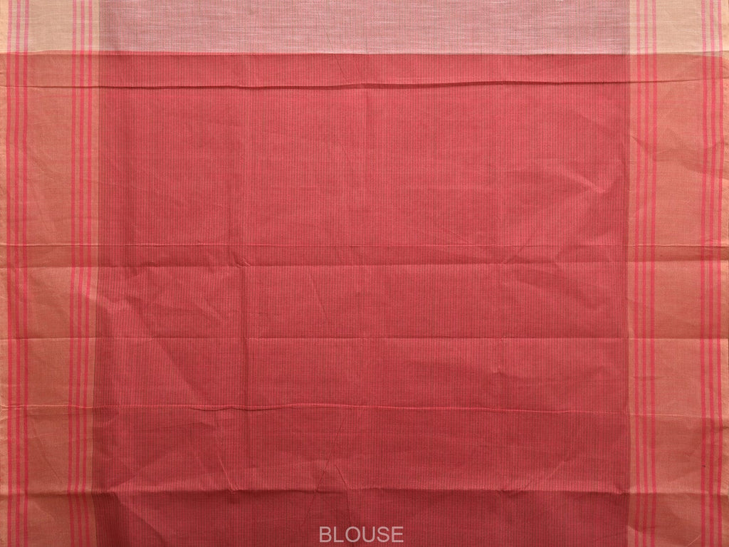 Light Pink Kanchipuram Cotton Handloom Saree with Strips Design k0556