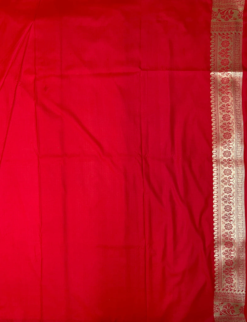 Light Pink Katan Banarasi Saree with Silver Zari Floral Weaving And Grand Pallu B0606ds