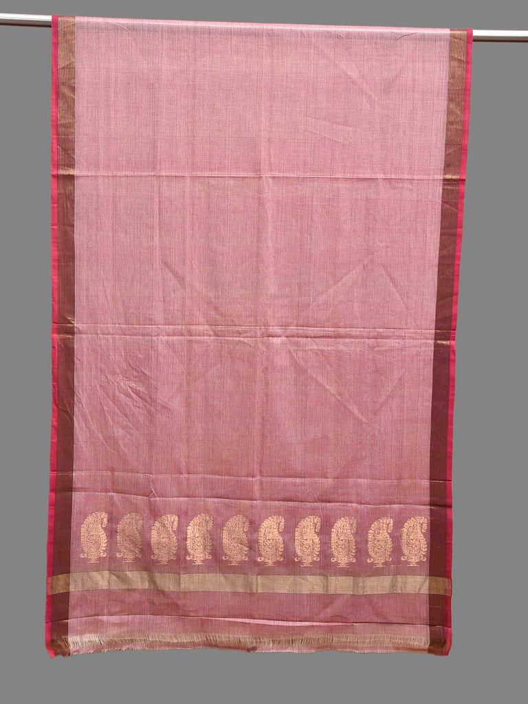 Light Pink Venkatagiri Cotton Dupatta with Pasley Pallu Design ds3835