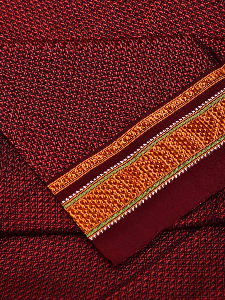 Maroon Jacquard Viscose Blouse with Border Design Length 1mt Width 31 Inches BL0110