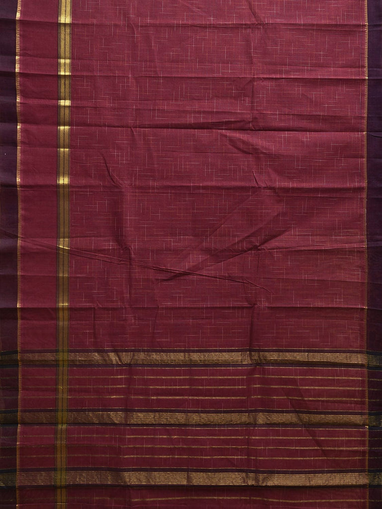 Maroon Narayanpet Cotton Handloom Saree with Big Border Design No Blouse np1150