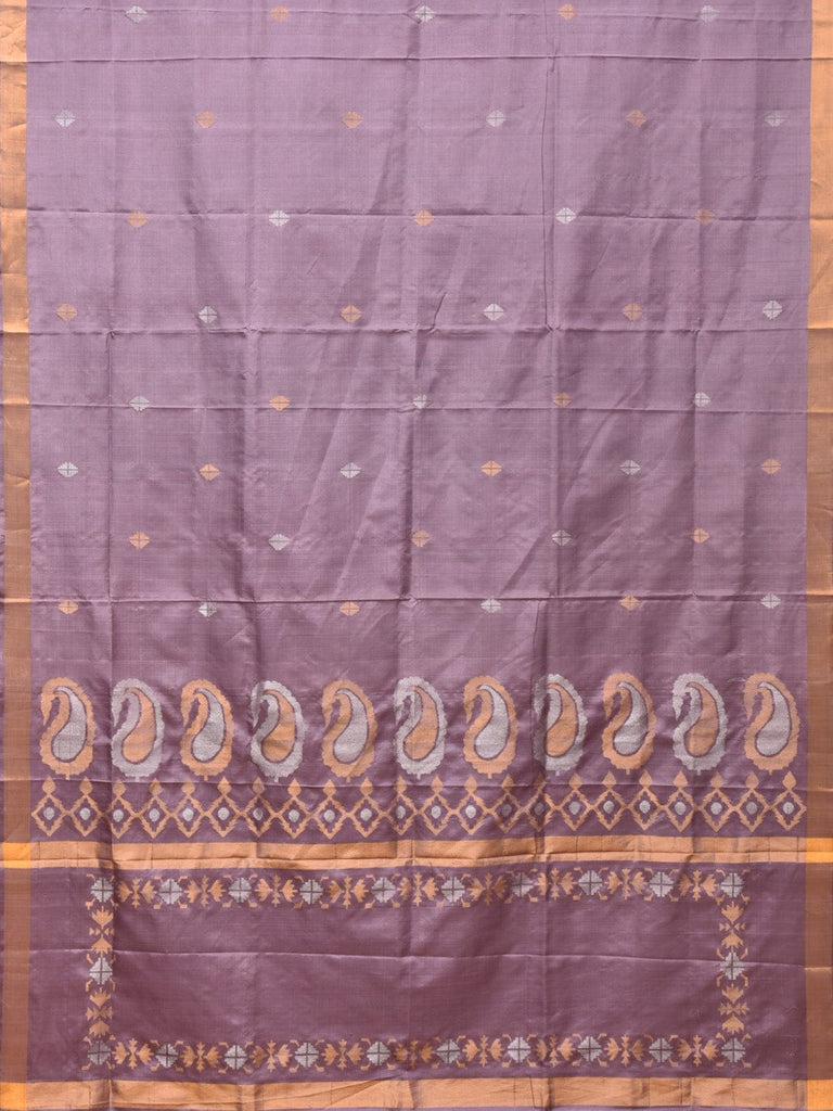 Mauve Uppada Silk Handloom Saree with Mango Pallu Design u2102