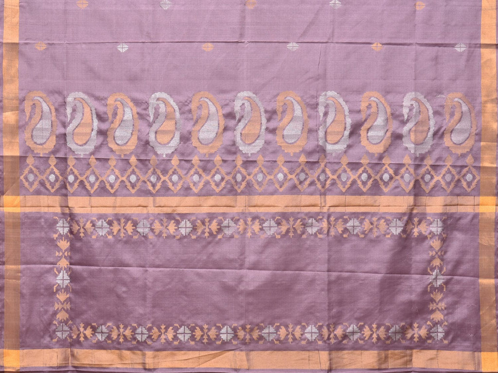 Mauve Uppada Silk Handloom Saree with Mango Pallu Design u2102