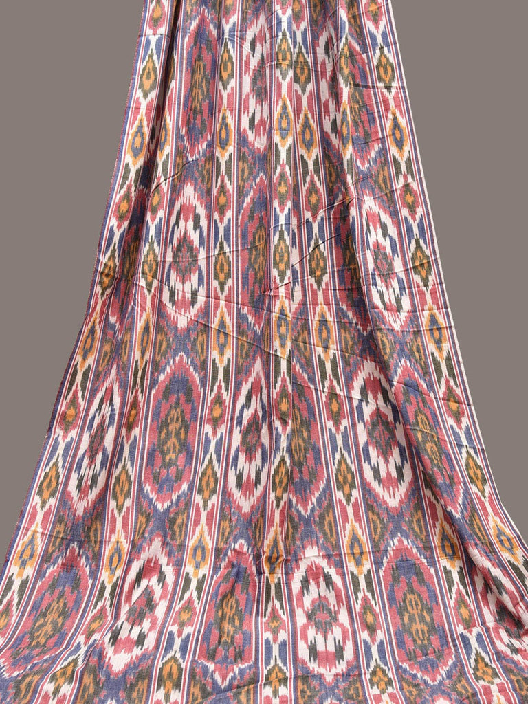 Multicolor Ikat Cotton Handloom 2.5mts Fabric with Uzbekistan Pattern Design f0259