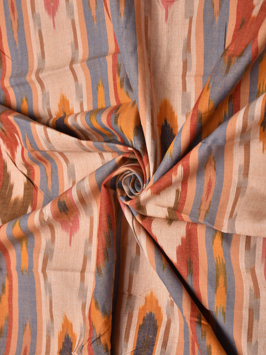 Multicolor Ikat Cotton Handloom 2.5mts Fabric with Uzbekistan Pattern ...
