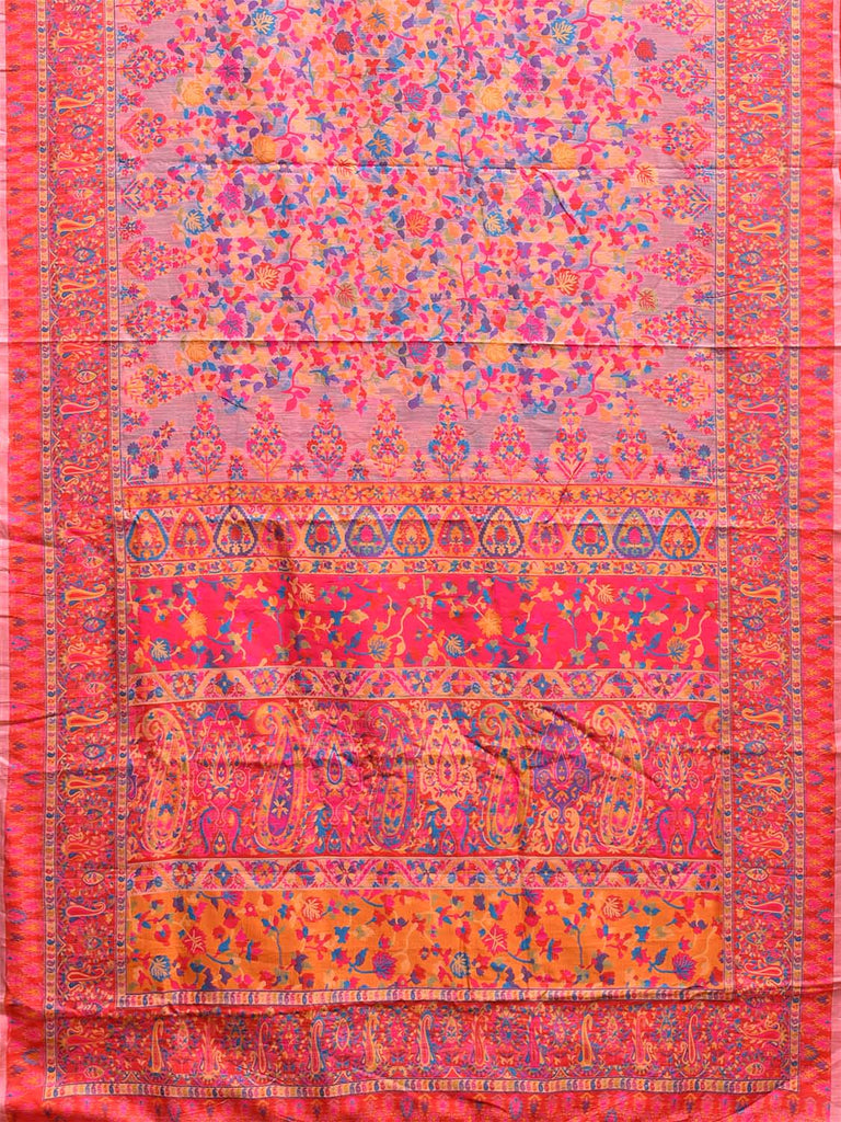 Multicolor Jacquard Cut Work Kashmiri Pashmina Design on Soft Modal Silk   o0576