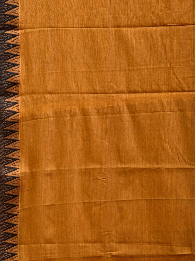 Mustard Narayanpet Cotton Plain Saree with Contrast Pallu Design No Blouse np1362