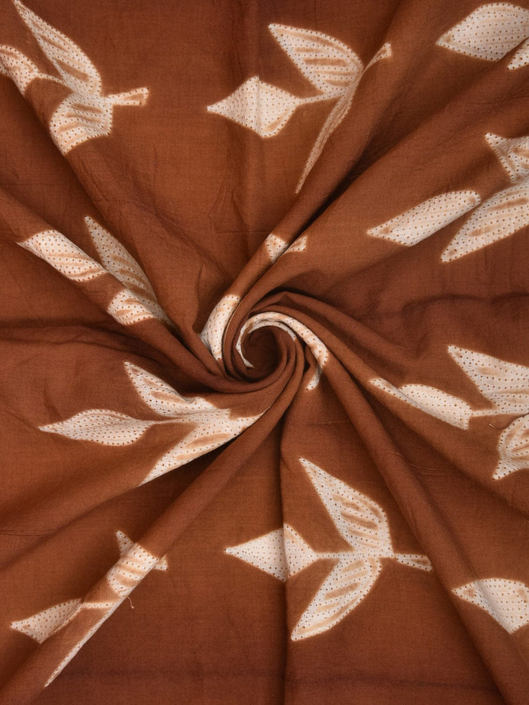 Mustard Shibori Cotton Handloom Fabric with Body Buta Design f0242