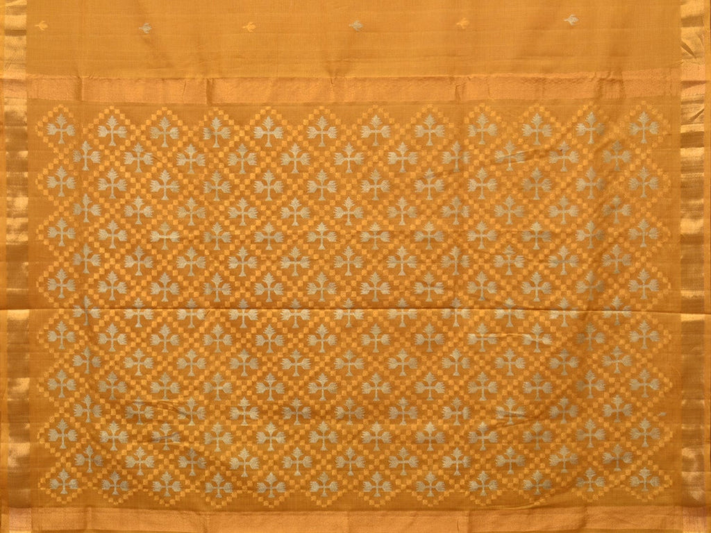 Mustard Uppada Cotton Handloom Saree with Jamdani Pallu Design u2153
